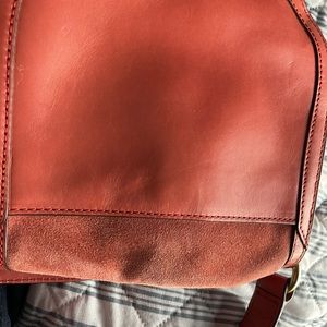 Peach Leather shoulder bag